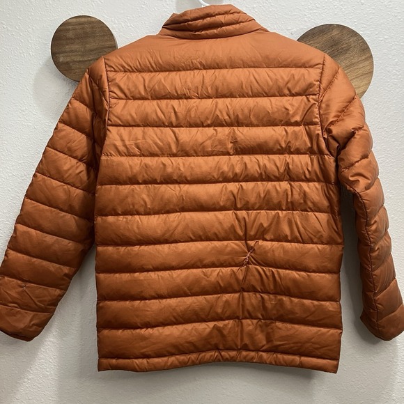 Patagonia Down Jacket Lightweight Rust Orange Kids Size Large *FLAW* - Picture 7 of 14